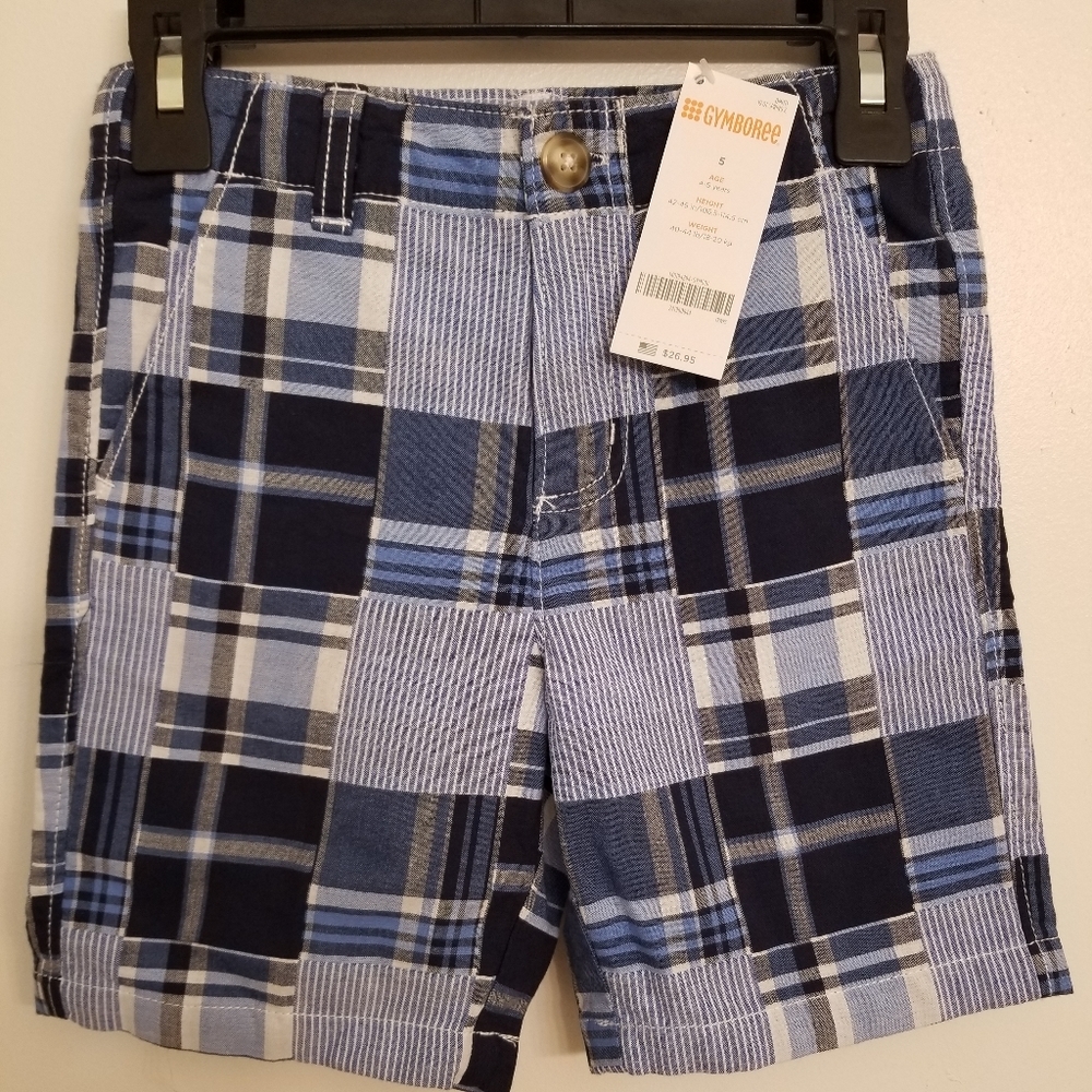 Boys Gymboree shorts, size 5 checkered